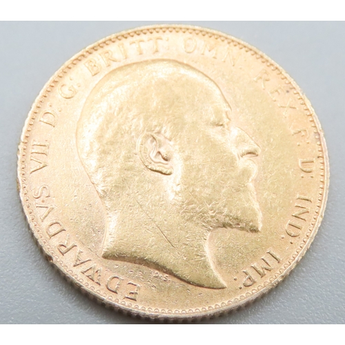 1004 - Full Gold Sovereign Edward VII Dated 1907