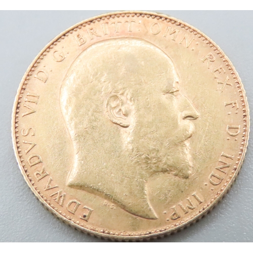 1007 - Full Gold Sovereign Edward VII Dated 1907