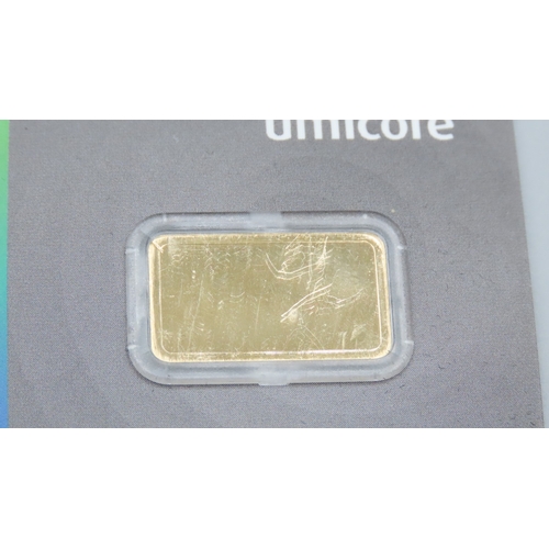 1014 - Umicore Fine 999.9 Gold 5 Gram Bar Encapsulated