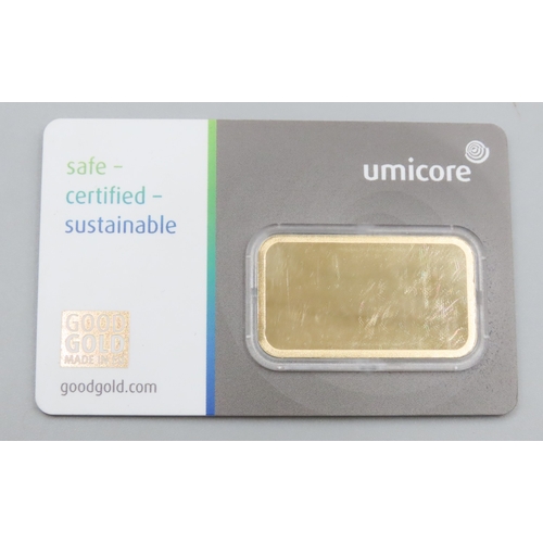 1021 - Umicore Fine 999.9 Gold 20 Gram Bar Encapsulated A191317