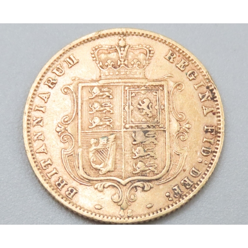 1029 - Gold Half Sovereign Queen Victioria Dated 1878