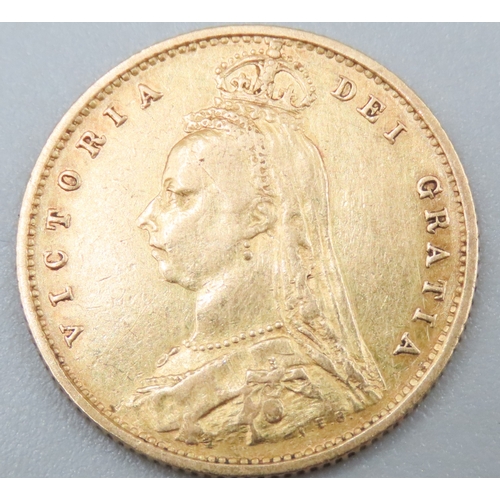 1038 - Gold Half Sovereign Queen Victioria Dated 1887