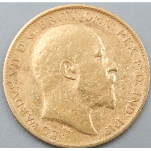 1041 - Gold Half Sovereign King Edward VII  Dated 1907