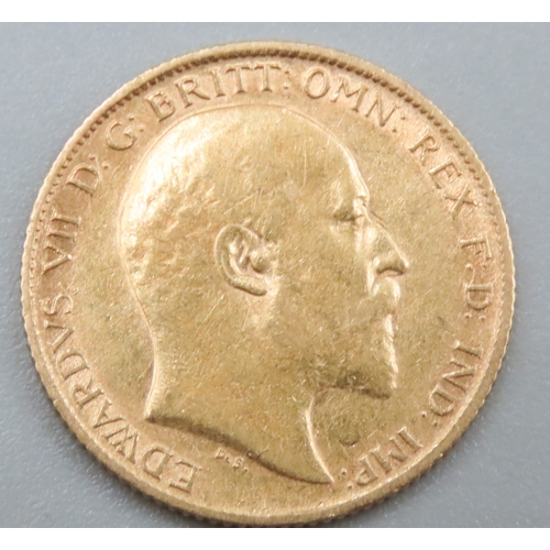 1042 - Gold Half Sovereign King Edward VII  Dated 1906