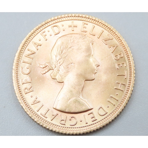 1056 - Full Gold Sovereign Queen Elizabeth II Dated 1967