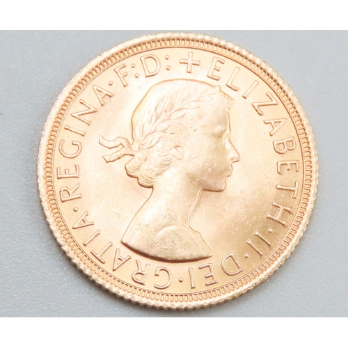 1058 - Full Gold Sovereign Queen Elizabeth II Dated  1967