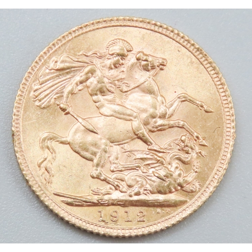 1061 - Full Gold Sovereign King George V Dated 1912