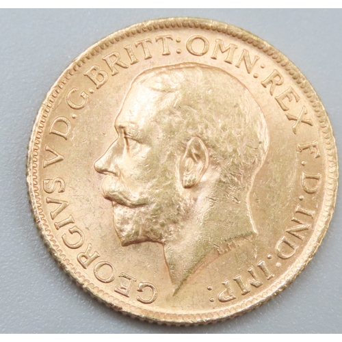 1063 - Full Gold Sovereign King George V Dated 1912