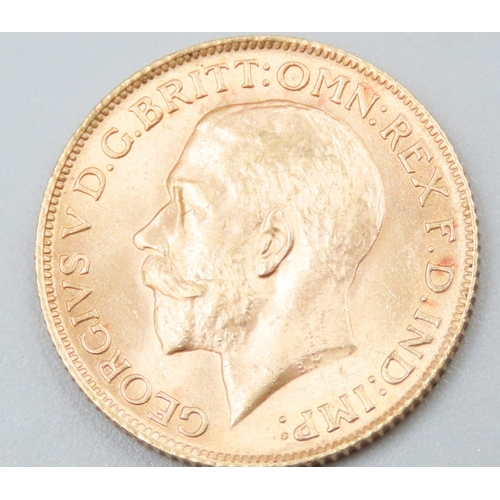 1064 - Full Gold Sovereign King George V Dated  1913