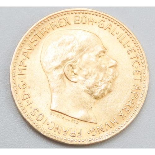 1131 - Gold 20 Corone Coin Dated 1915