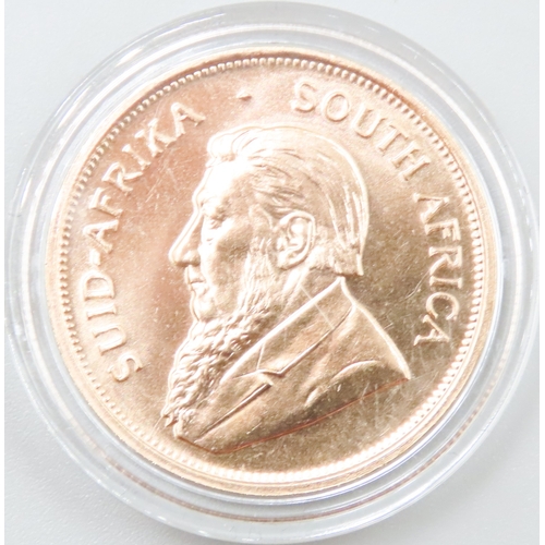 1141 - 1 OZ Fine 999.9 Gold Krugerrand Dated 1974 Encapsulated