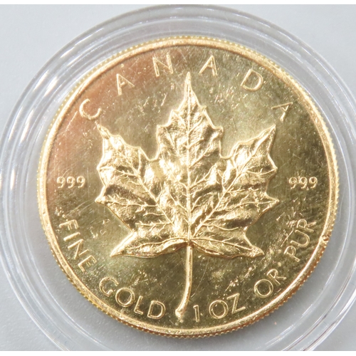 1143 - 1 OZ Fine 999.9 Gold 50 Dollar Canada Maple Leaf Coin Dated 1979