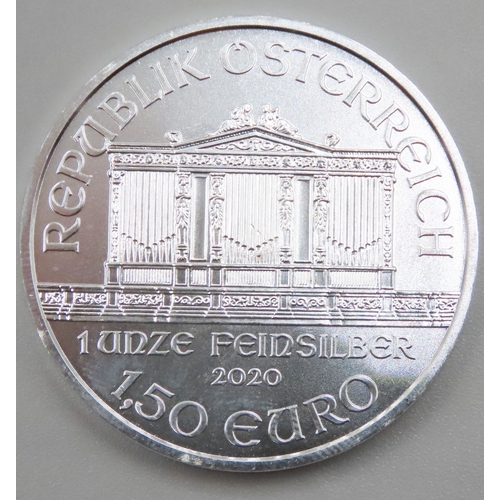 1153 - Collection of 20 Fine 999.9 Silver 1OZ Republik Osterreich 1.50 Euro Coins Dated 2021 In Original Ba... 