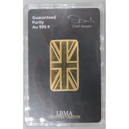 1155 - Cookson Gold 1 OZ Fine 999.9 Gold Bar Encapsulated