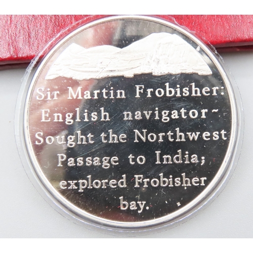 1171 - Fine 999.9 Silver Coin The Birmingham Mint Discovery in Silver Book Martin Frobisher 1535 - 1594