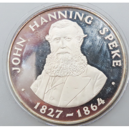 1172 - Fine 999.9 Silver Coin The Birmingham Mint Discovery in Silver Book John Hanning Speke 1827-1864