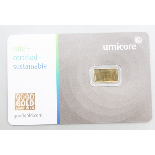 1177 - Umicore Fine 999.9 Gold 1 Gram Bar Encapsulated