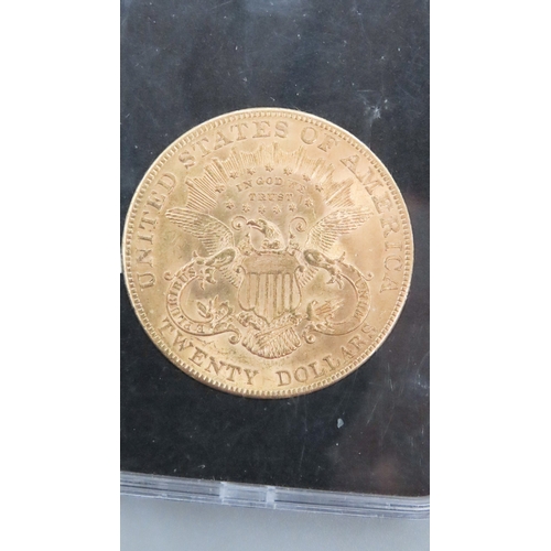 1193 - Gold United States of America 20 Dollar Coin Encapsulated Dated 1903