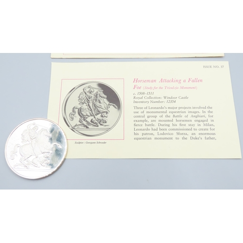 1204 - Leonardo da Vinci (1452 � 1519) Horeseman Attacking a Fallen Foe c.1508 - 1511 Solid Sterling Silver... 