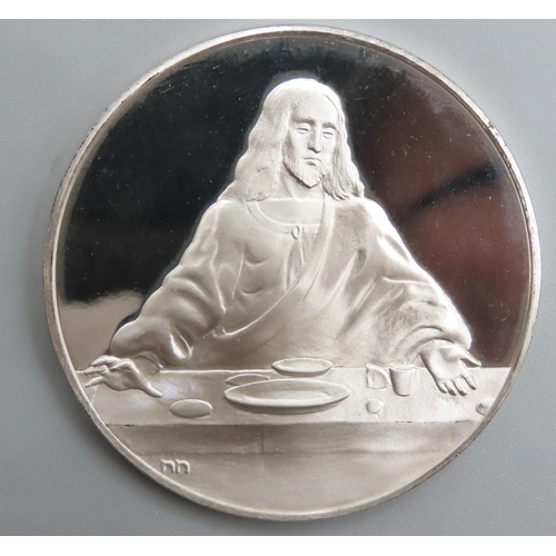 1210 - Leonardo da Vinci (1452 - 1519) Figure of Christ c.1495 - 1497 Solid Sterling Silver Proof Medallion... 