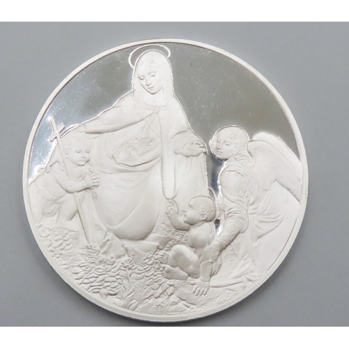 1215 - Leonardo da Vinci (1452 � 1519) Virgin of the Rocks c.1506 - 1508 Solid Sterling Silver Proof Medall... 