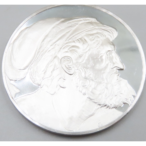 1237 - Leonardo da Vinci (1452 � 1519) Head of a Pharisee c.1510 Solid Sterling Silver Proof Medallion Mint... 