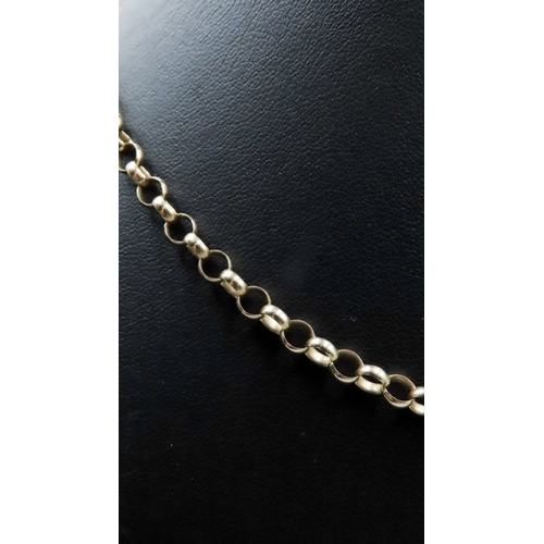 124 - 9 Carat Yellow Gold Belcher Link Chain 58cm Long