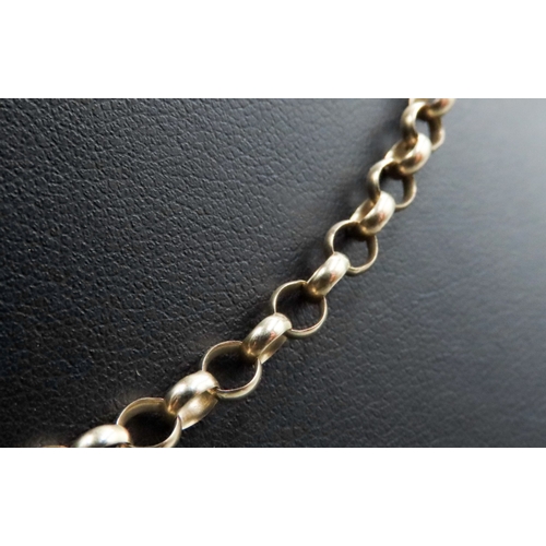 124 - 9 Carat Yellow Gold Belcher Link Chain 58cm Long