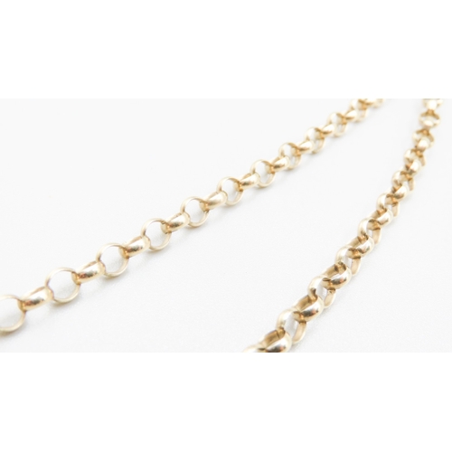 124 - 9 Carat Yellow Gold Belcher Link Chain 58cm Long