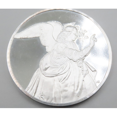 1247 - Leonardo da Vinci (1452 � 1519) The Archangel Gabriel c.1478 Solid Sterling Silver Proof Medallion M... 