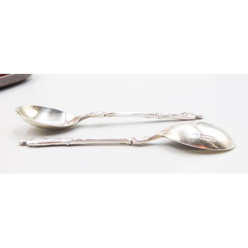 129 - Collection of Six Finely Detailed Antique Apostle Spoons with Original Presentation Case 10.5cm Long