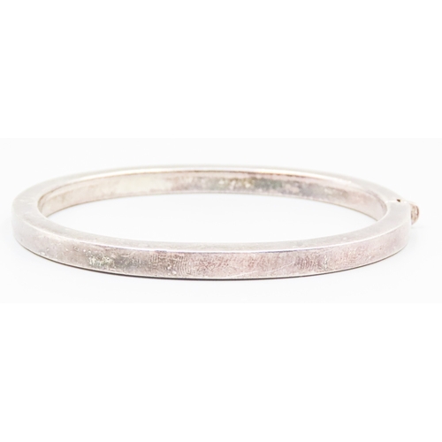 13 - Two Silver Bangle Bracelet Including a Rope Form Inner Width 6cm and 6.5cm