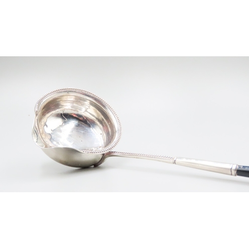 131 - Silver Toddy Spoon Hallmarks to Well and Arm 30cm Long