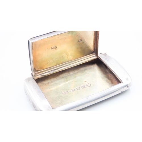 132 - Silver Snuff Box Hinged Cover 7cm by 4.5cm