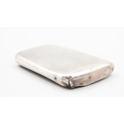 132 - Silver Snuff Box Hinged Cover 7cm by 4.5cm