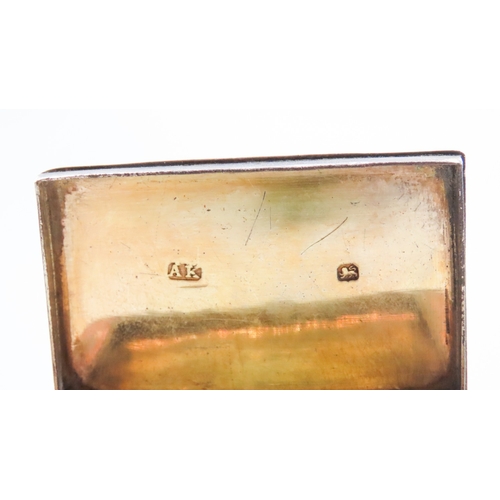 132 - Silver Snuff Box Hinged Cover 7cm by 4.5cm