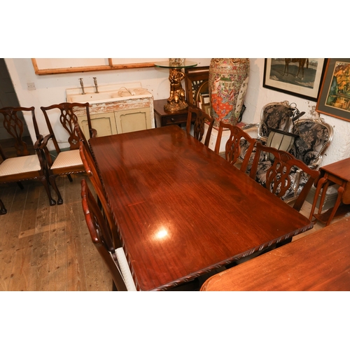 1535 - Mahogany Dining Room Table 6ft 6 Inches Long Approximately Gadrooned Edge Decoration Claw and Ball S... 