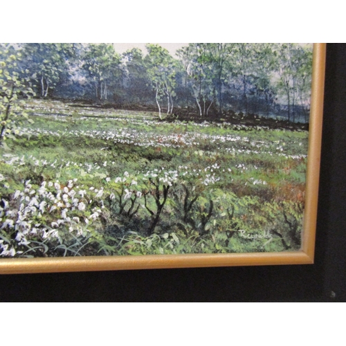 1545 - Bernard Reynolds Bog Cotton on Ross Bog Oil on Board Approximately 22 Inches Wide x 12 Inches High S... 