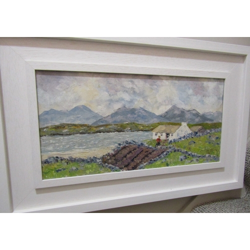 1548 - Fergus O'Ryan Near Clifton Cottage Scene with Mountains Beyond Oil on Board Approximately 20 Inches ... 