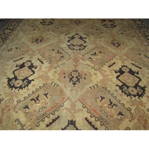 1565 - Antique Ochre Ground Persian Pure Wool Rug Approximately 13ft Long x 10ft Wide