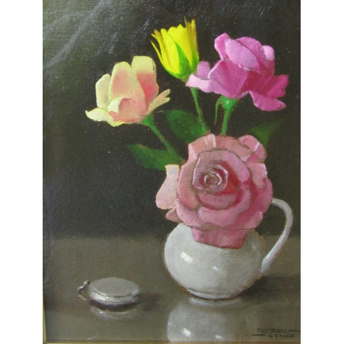 1569 - Padraig Lynch b.1936 Anniversary Rose Oil on Board 10 Inches High x 8 Inches Wide Approximately Sign... 