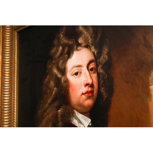 1594 - Portrait of a Gentleman Velvet Coat Oil on Canvas Approximately 36 Inches High x 24 Inches Wide Oleo... 