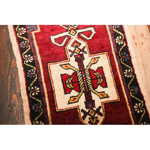 1597 - Pair of Persian Pure Wool Rugs Each Approximately 30 Inches Long x 16 Inches Wide