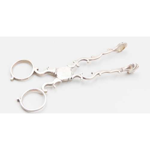 1603 - Antique Silver Grape Scissors Attractively Detailed with Scallop Shell Decorated Tongs Approximately... 