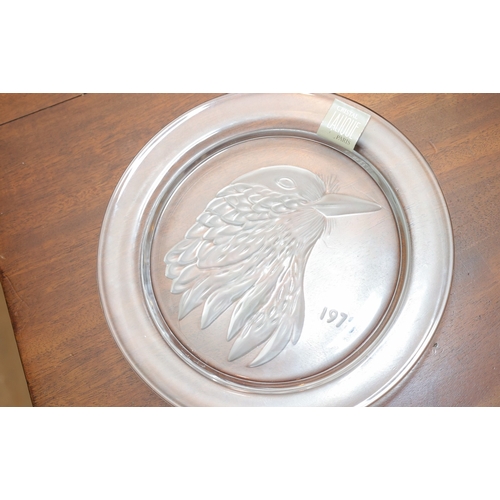 1626 - Lalique of Paris Crystal Charger Dated 1973 Approximately 9 Inches Diameter