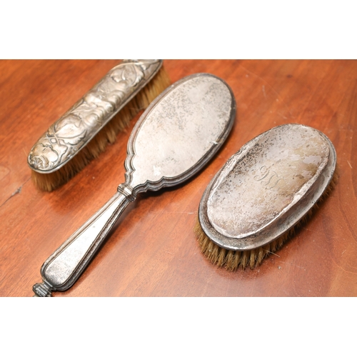 1629 - Three Edwardian Silver Mounted Brushes