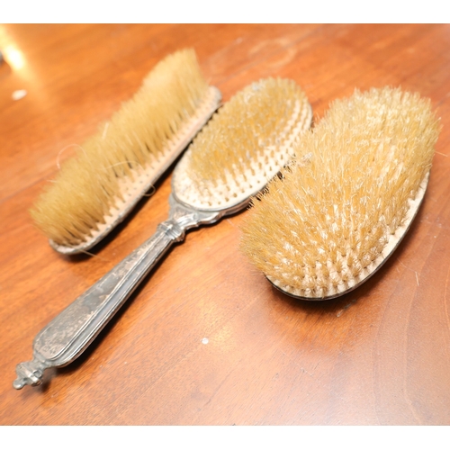 1629 - Three Edwardian Silver Mounted Brushes