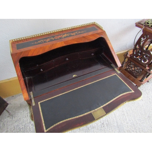 1643 - Victorian Marquetry Decorated Kingswood Ladies Bureau Dame with Ormolu Mounts Attractively Detailed ... 