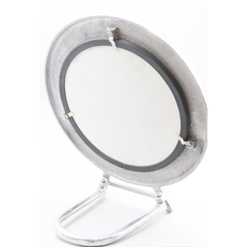 1659 - Designer Chrome Plated Table Top Mirror Circular Form 10 Inches Diameter