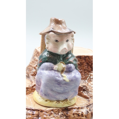 1700 - Beswick Potter Figures Mr Benjamin Bunny and This Little Piggy Had None Set Resting on Beswick Porce... 